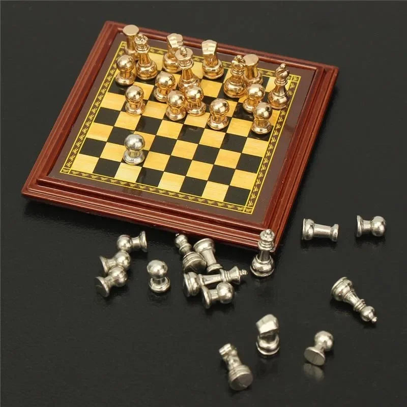 Miniature Metal Chess