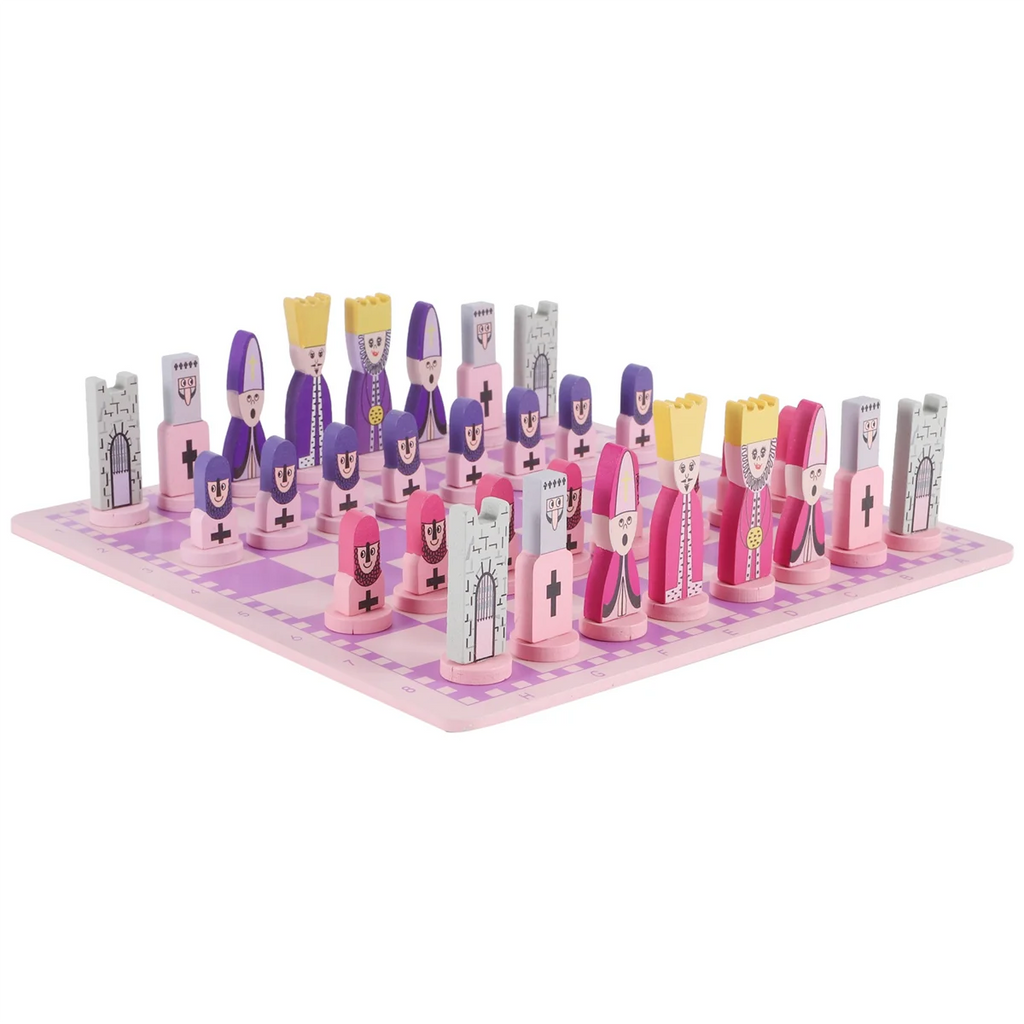 Travel Chess Set with Chess Pink Board