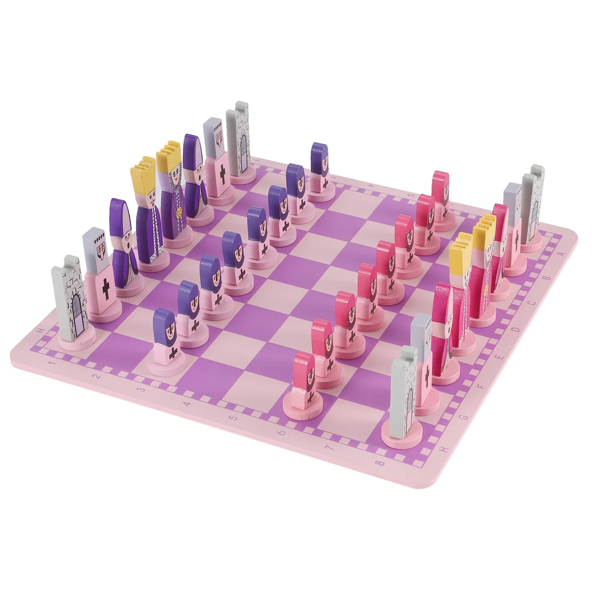 Travel Chess Set with Chess Pink Board