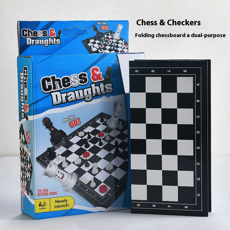 Two in One Foldable Board Toys International Chess Checkers