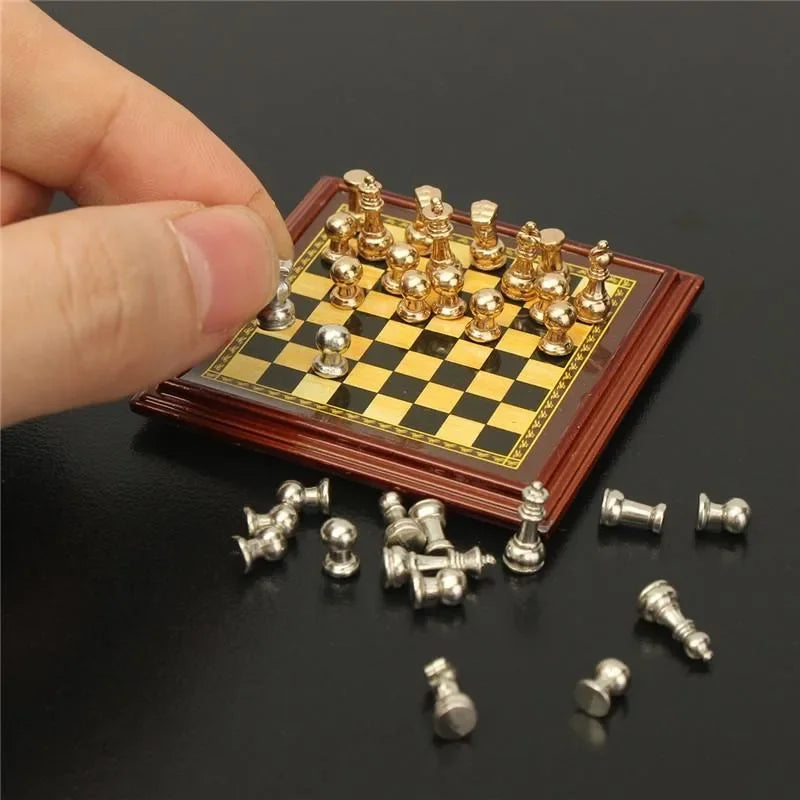 Miniature Metal Chess