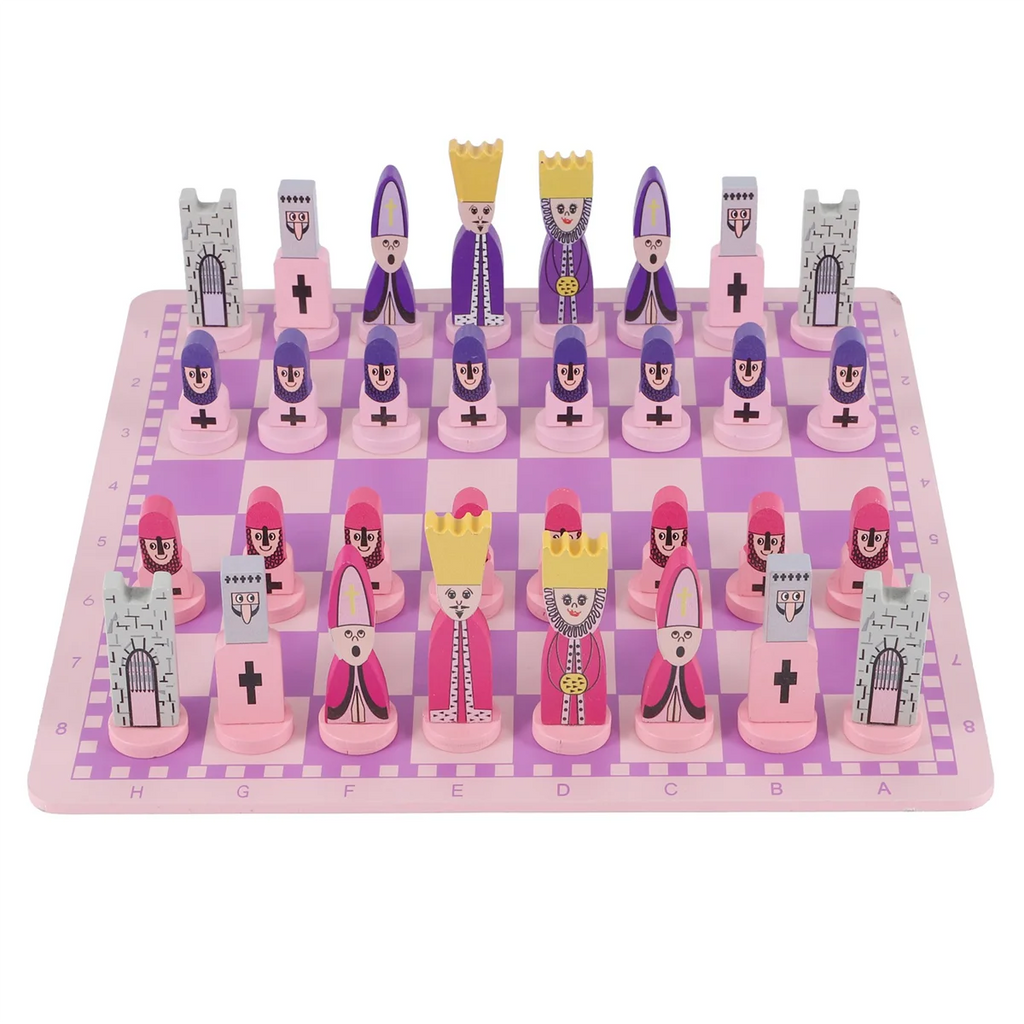 Travel Chess Set with Chess Pink Board