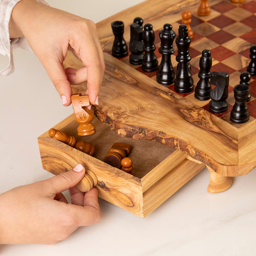 Handcrafted Olive Wood Chess Set