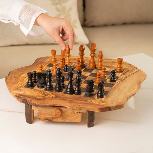 Handmade Tunisian Olive Wood Chess