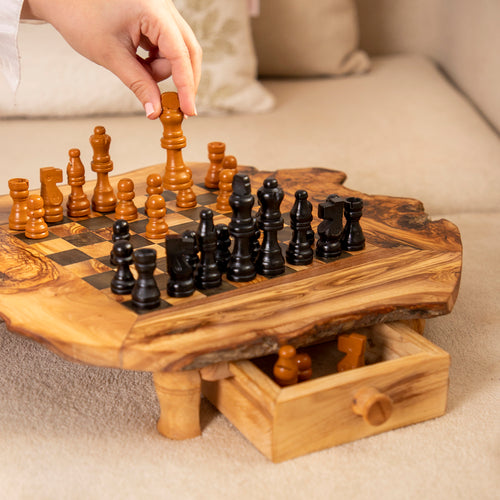 Handcrafted Olive Wood Chess
