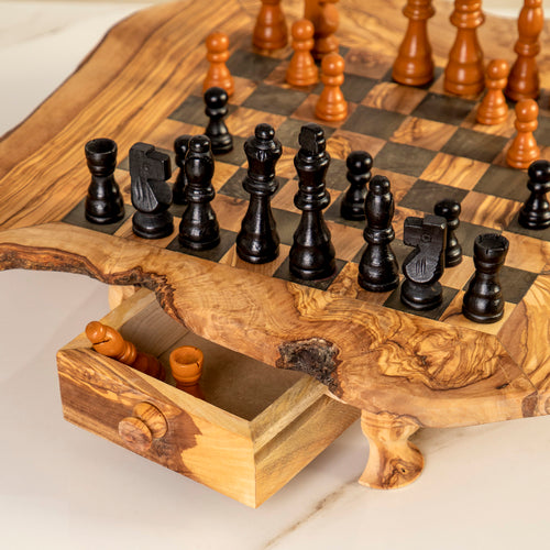Handcrafted Olive Wood Chess