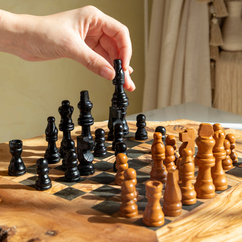 Handcrafted Olive Wood Chess