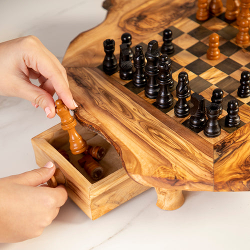 Handcrafted Olive Wood Chess