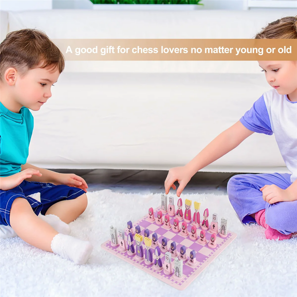 Travel Chess Set with Chess Pink Board