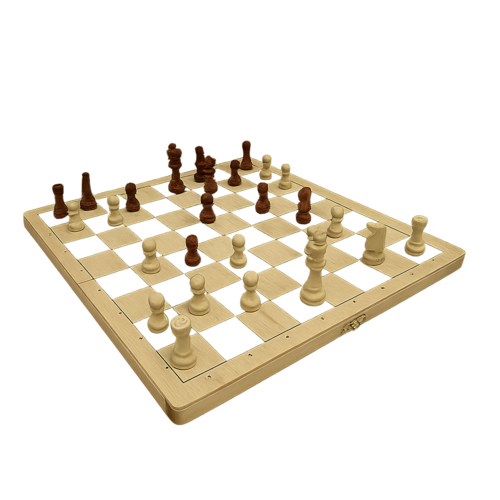 Wooden Chess Set with Classic Staunton Pieces